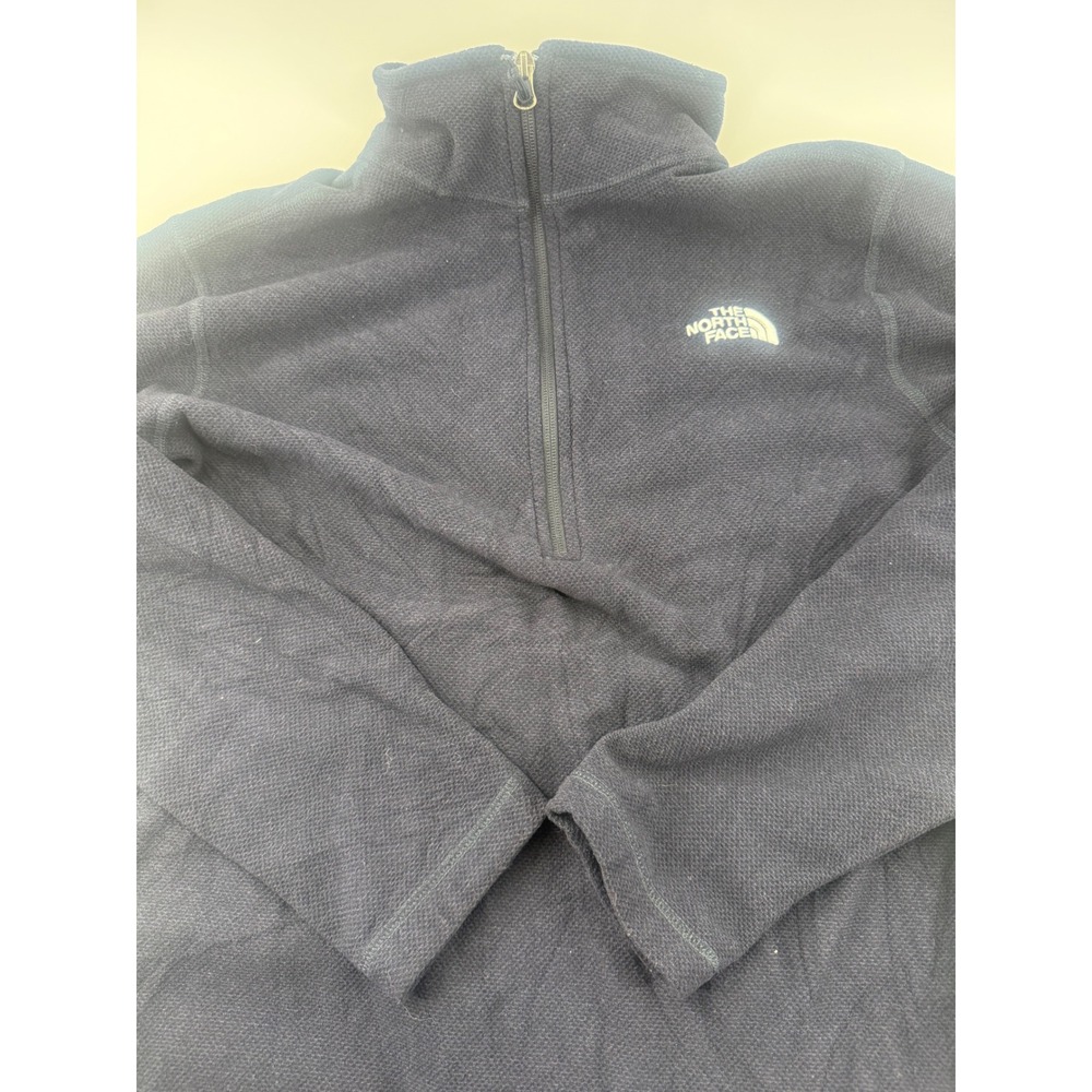 The North Face Mens Navy Blue TKA 100 Quarter Zip Fleece Pullover Large